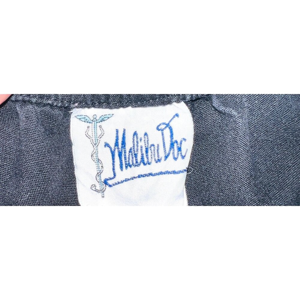 Malibu Doc XL Black Polyester & Cotton Blend Pants Tie-Waist - Picture 3 of 4